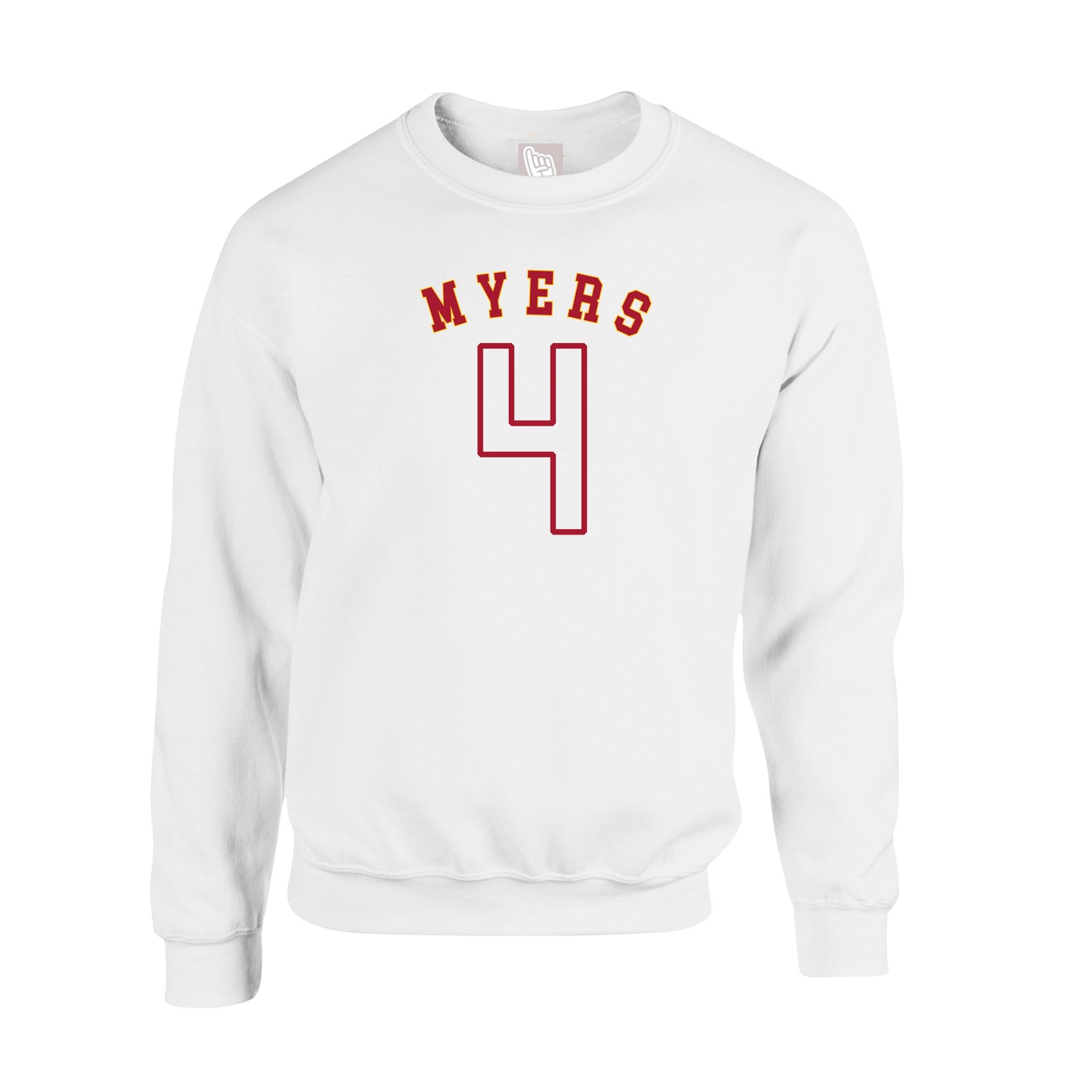 Fleece Crew — Shirsey Arch in White