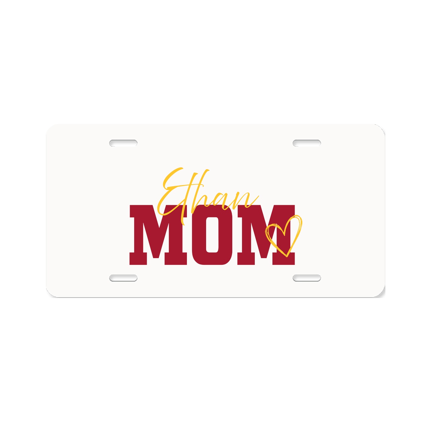License Plate — Mothers Day Script in Classic