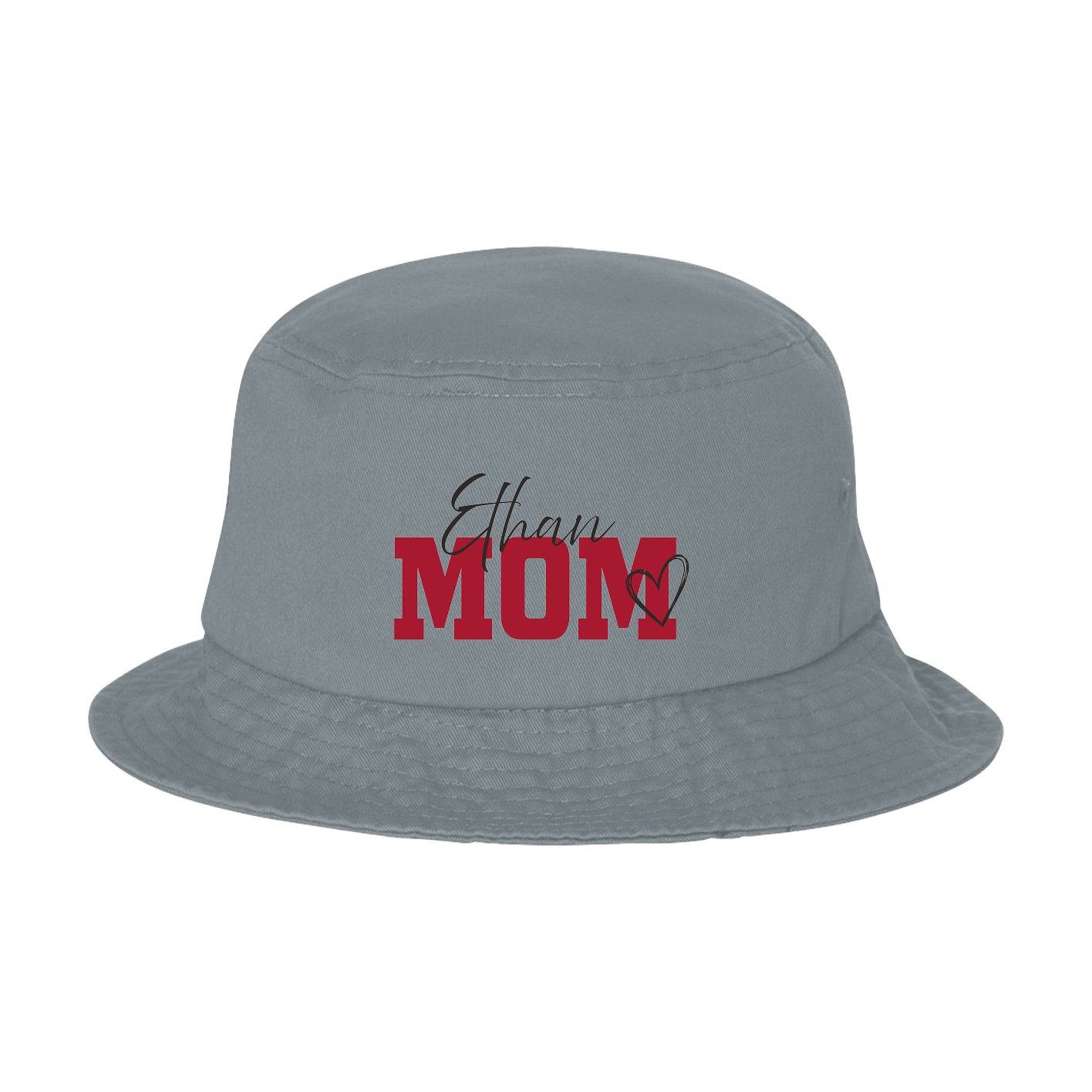 Bucket Cap — Mothers Day Script in Grey