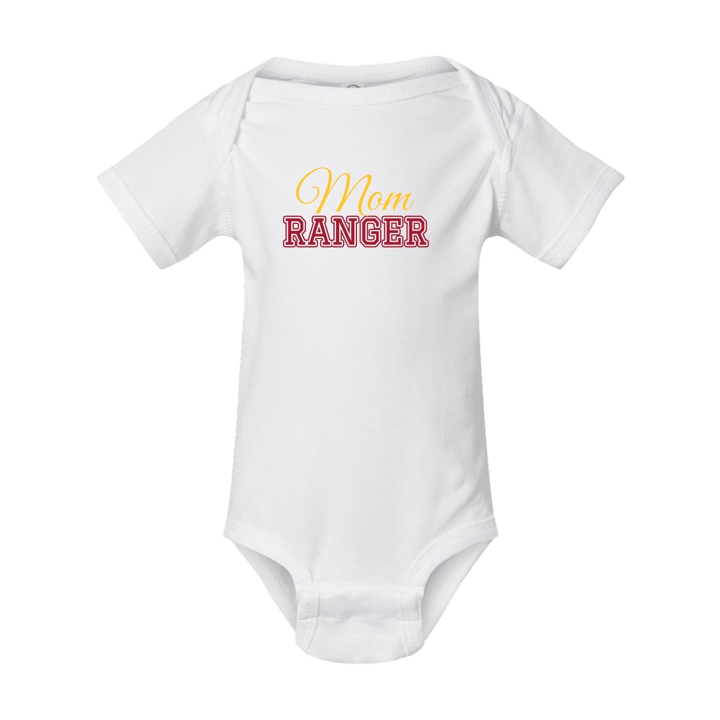 Baby Onesie — Mothers Day Block in White