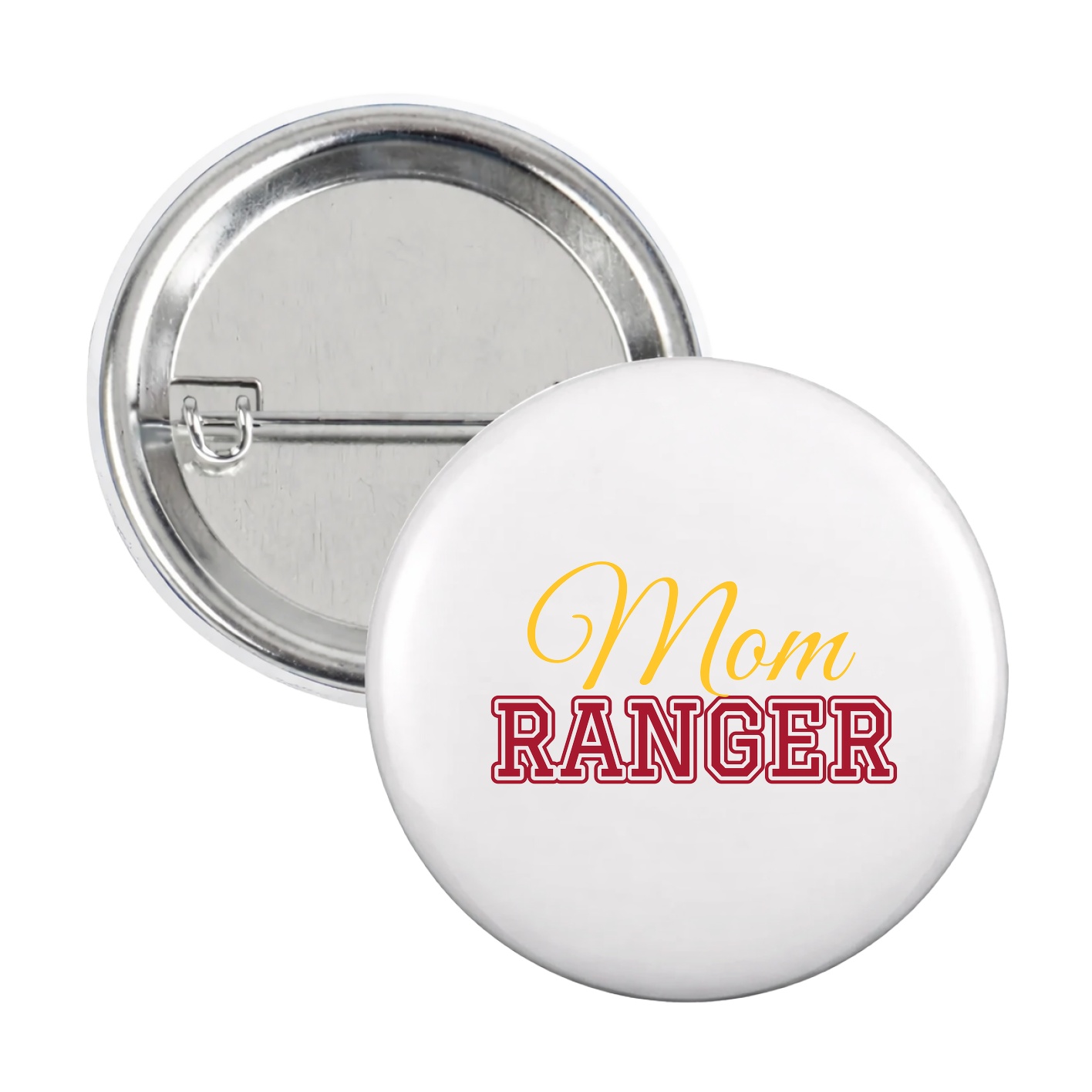 Game Day Button — Mothers Day Block in White