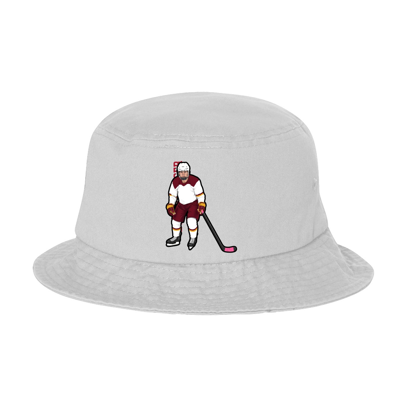 Bucket Cap — Name Vertical in White