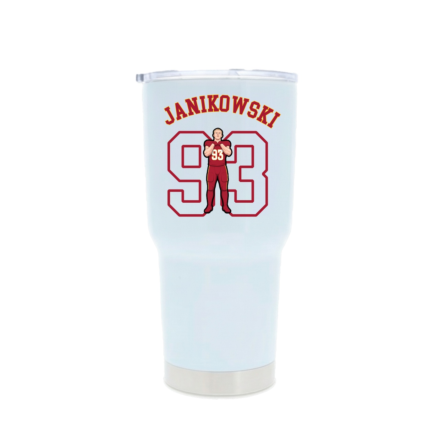 30oz Stainless Steel Tumbler — Shirsey Arch in White