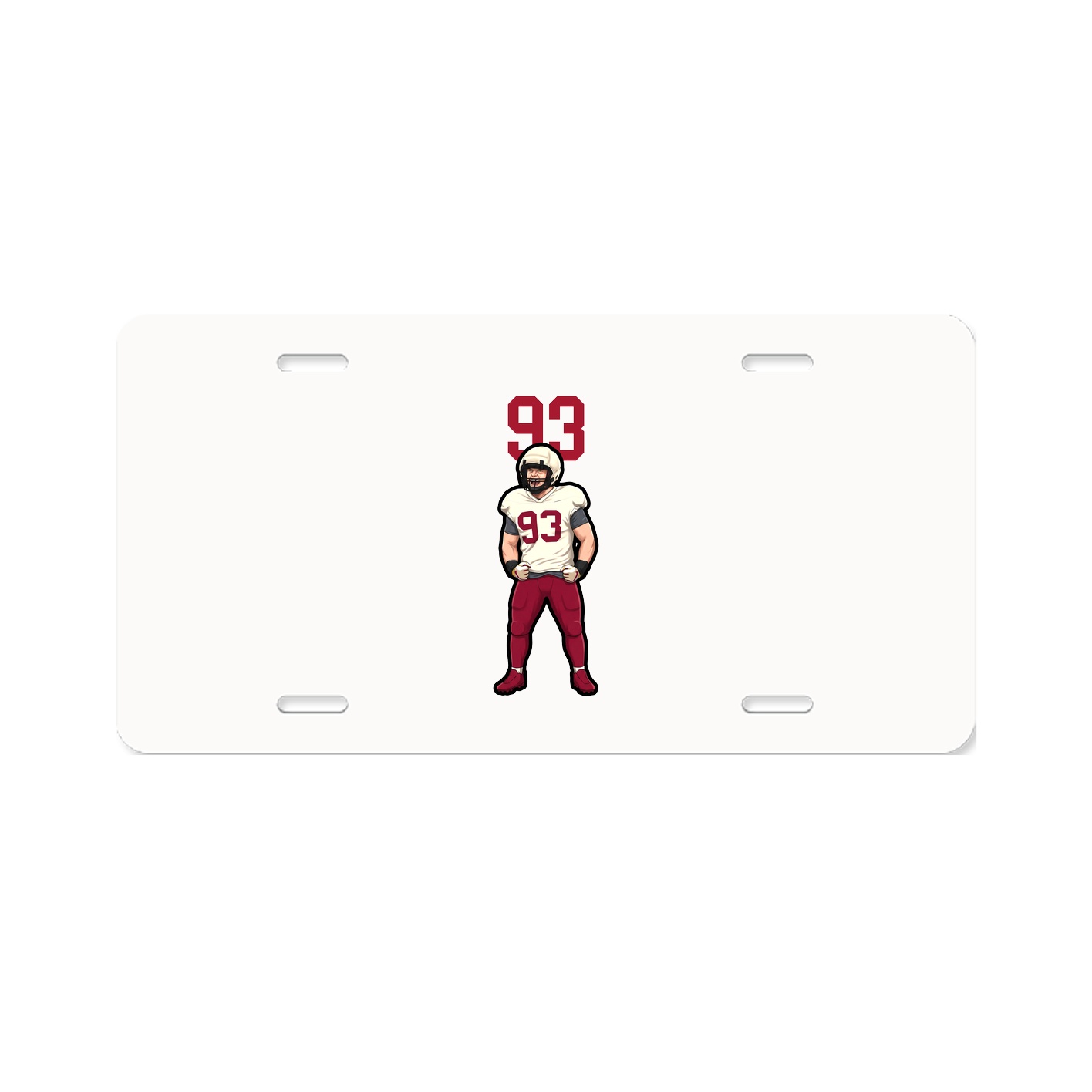 License Plate — Number Top in Classic