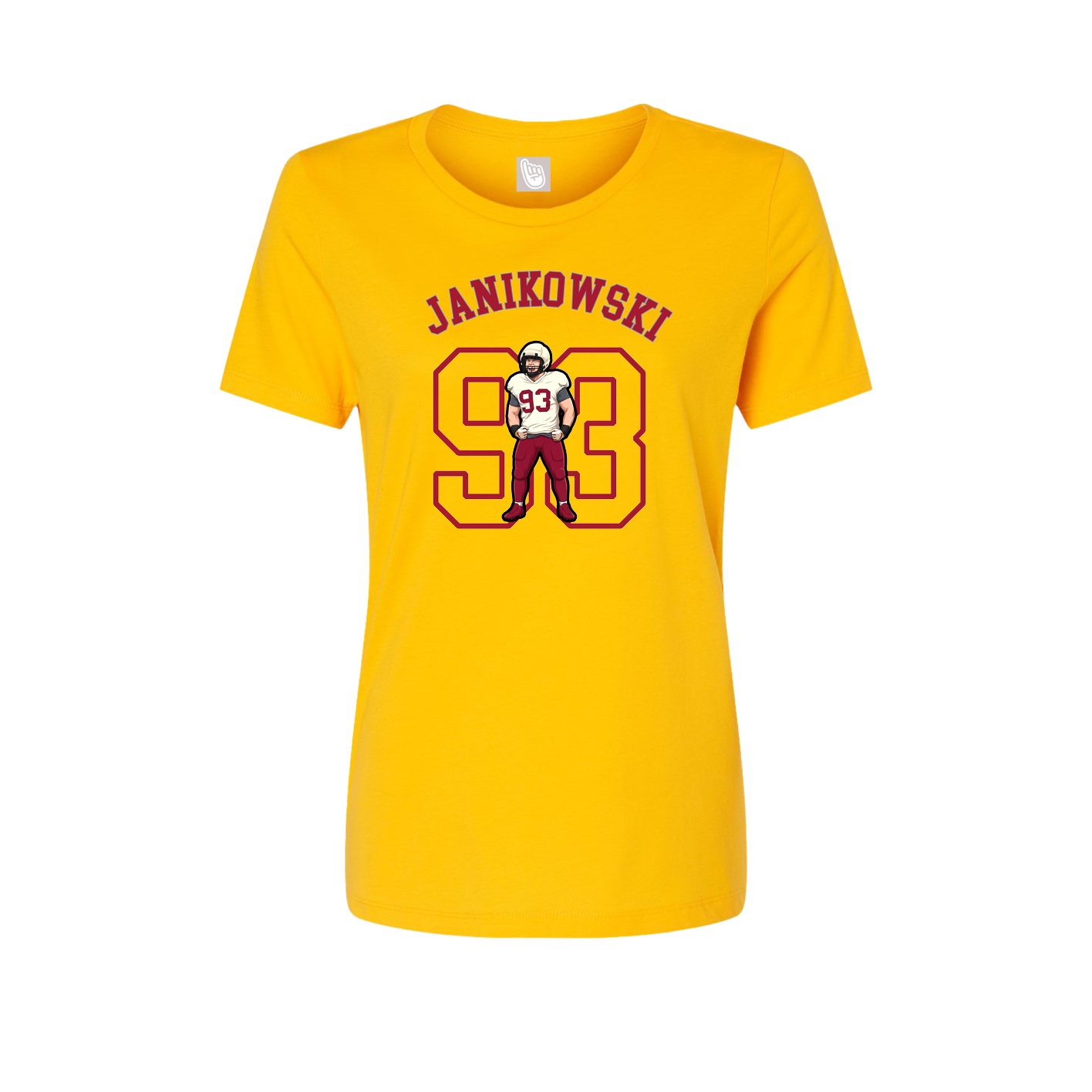 Fitted Women's Tee — Shirsey Arch in Gold
