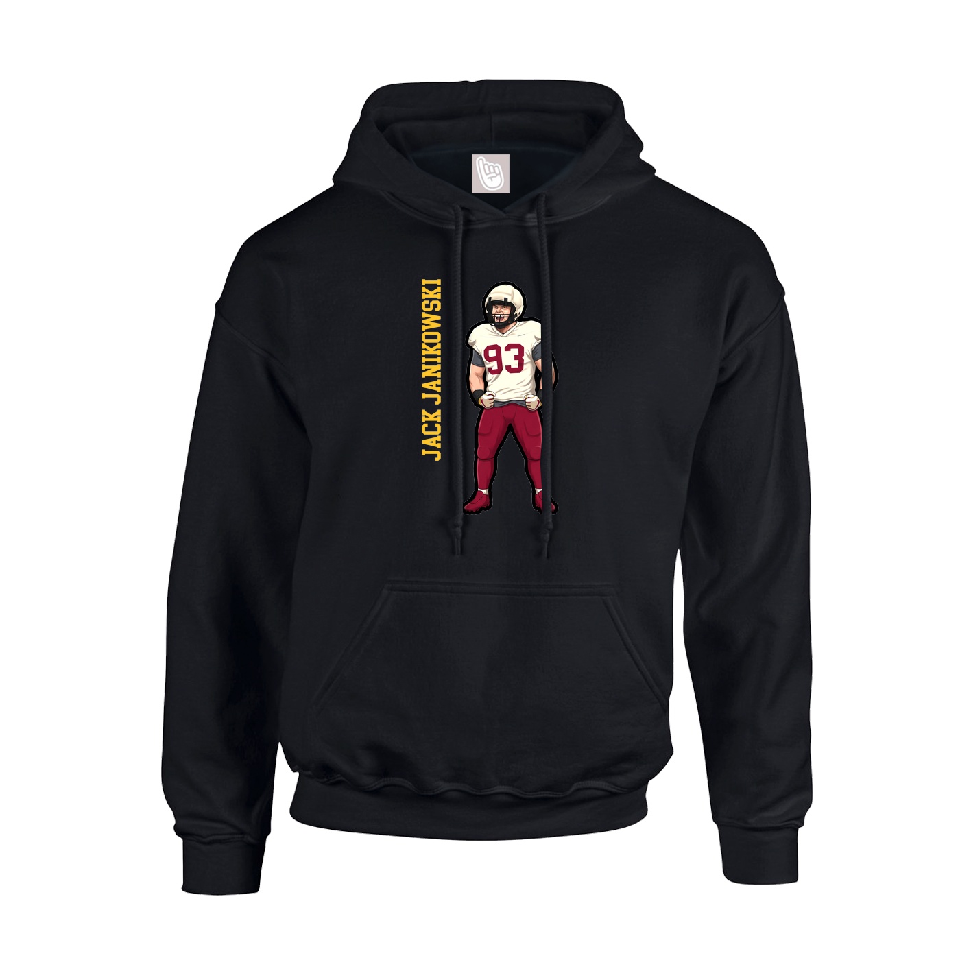 Hoodie — Name Vertical in Black