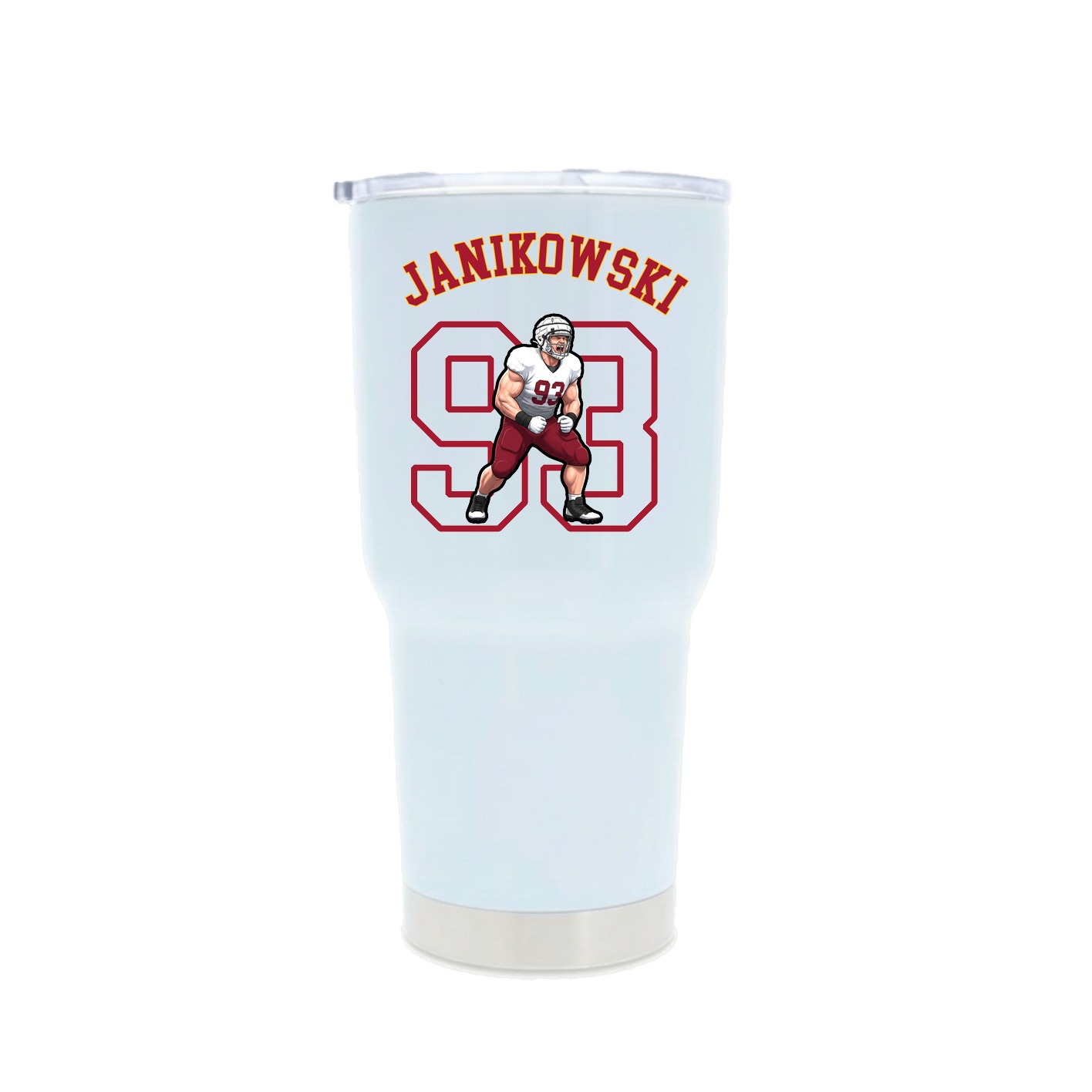30oz Stainless Steel Tumbler — Shirsey Arch in White