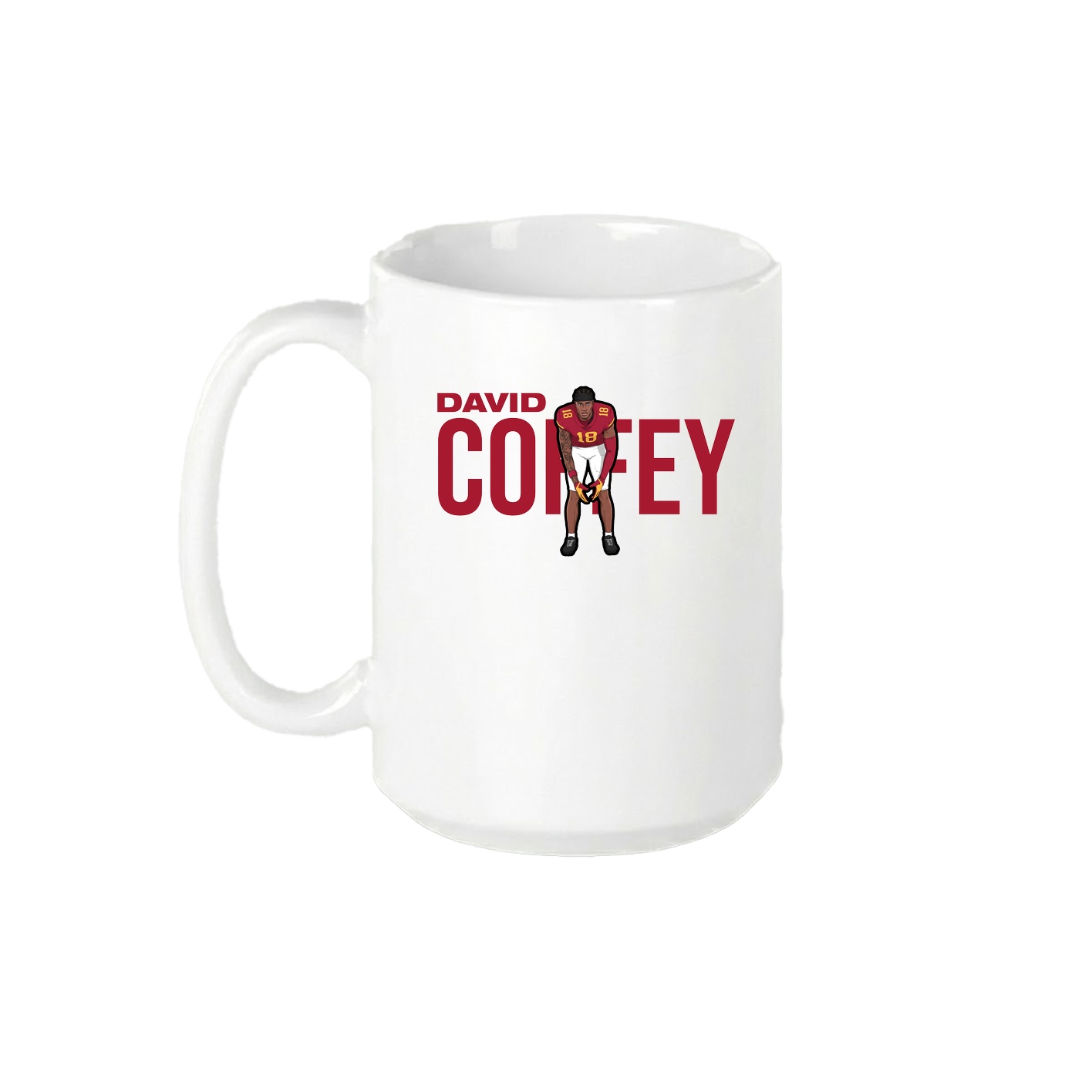 15oz Coffee Mug — Player Name in White