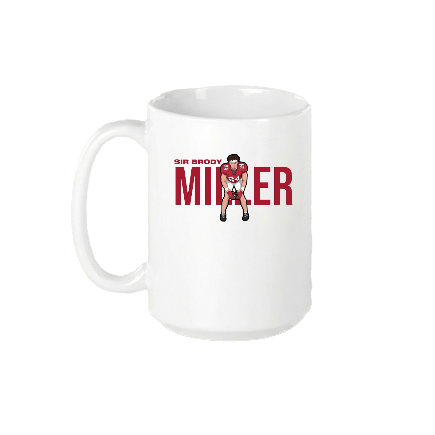 15oz Coffee Mug — Player Name in White