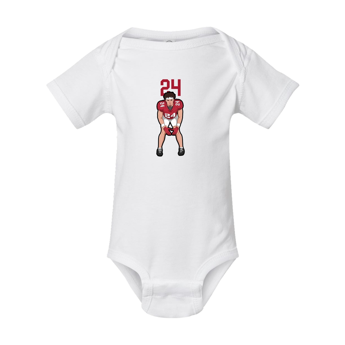 Baby Onesie — Number Top in White