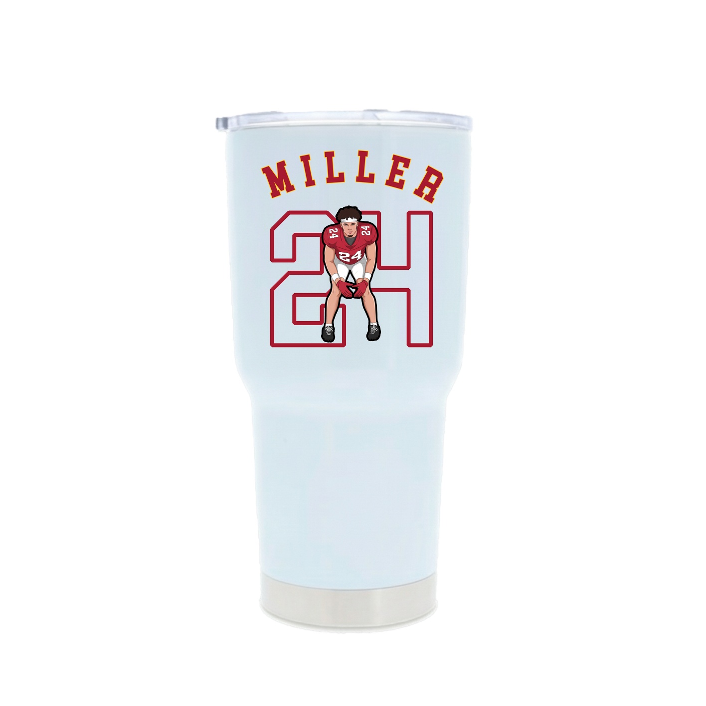 30oz Stainless Steel Tumbler — Shirsey Arch in White
