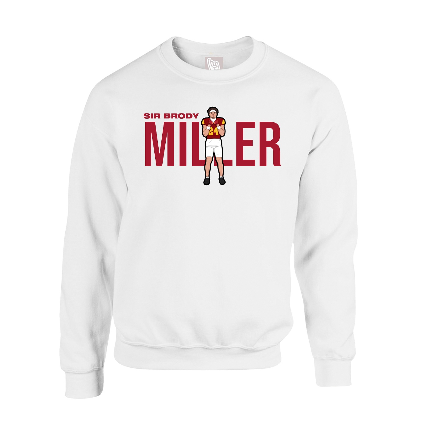 Fleece Crew — Player Name in White