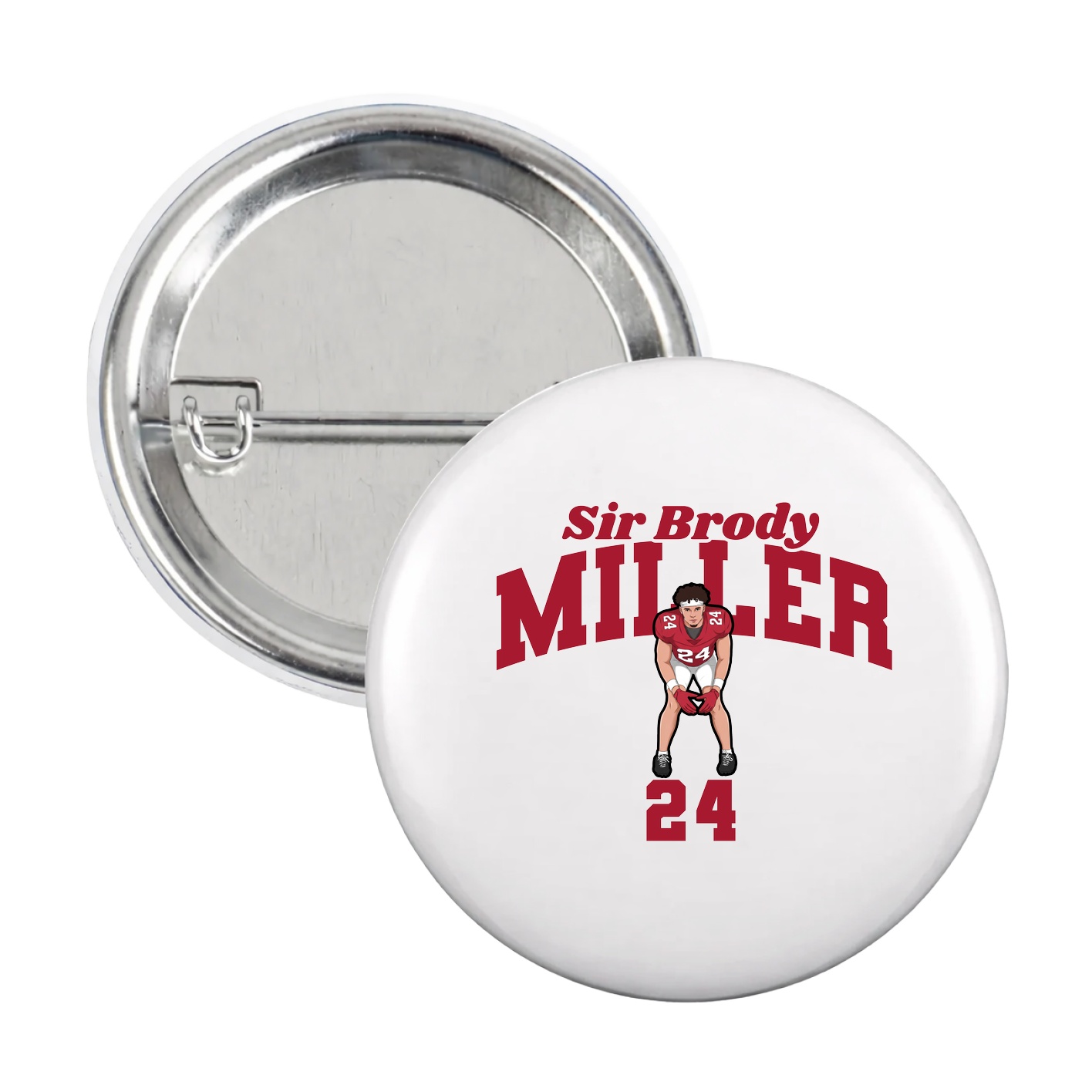 Game Day Button — Signature Arch in White