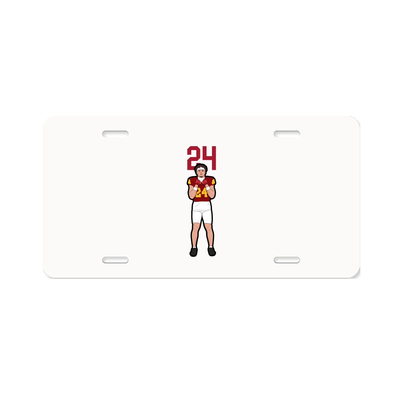 License Plate — Number Top in Classic