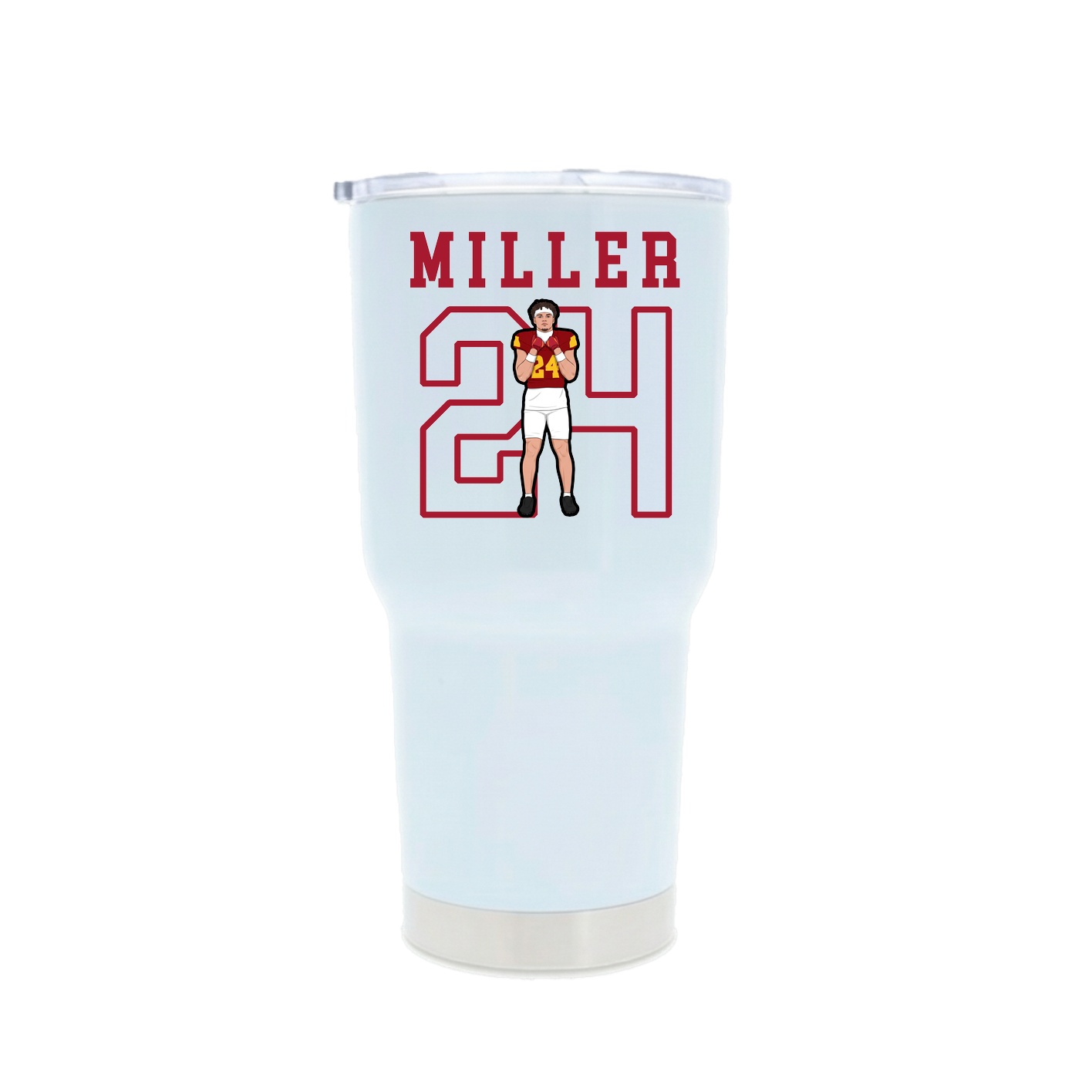 30oz Stainless Steel Tumbler — Shirsey in White
