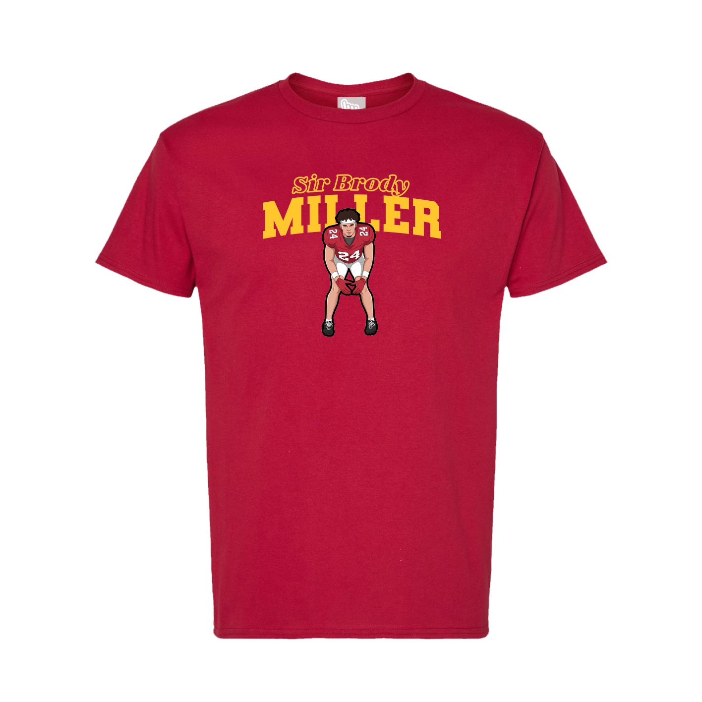 Tee — Name Arch in Crimson