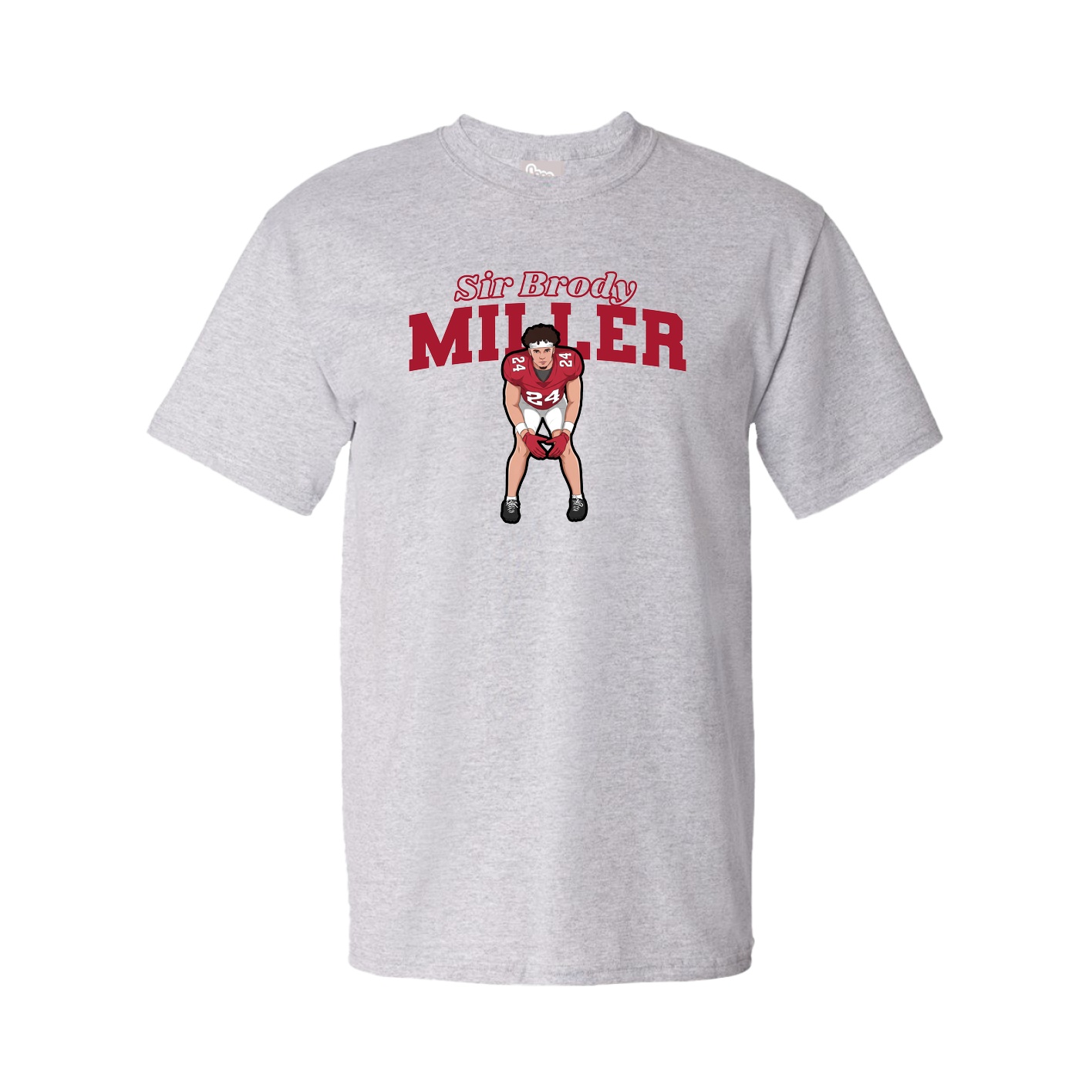Youth Tee — Name Arch in Grey