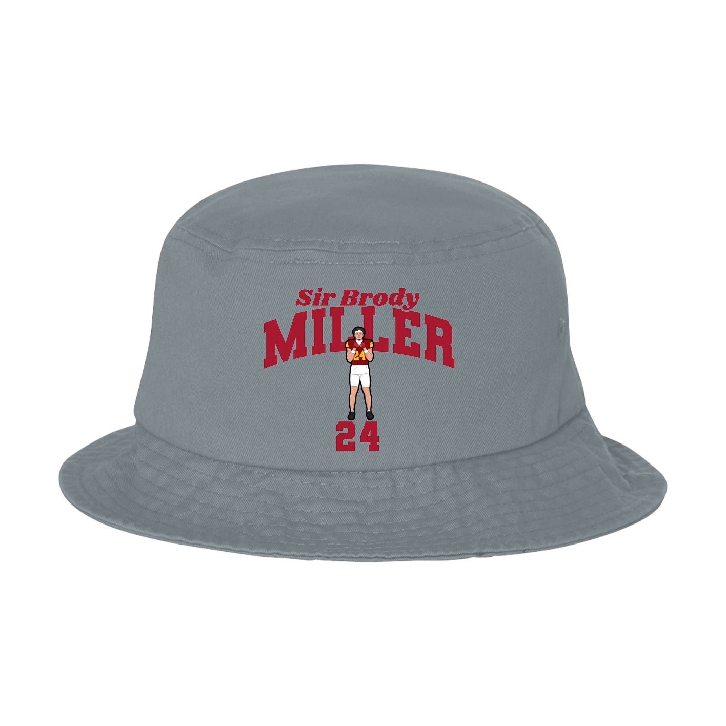 Bucket Cap — Signature Arch in Grey