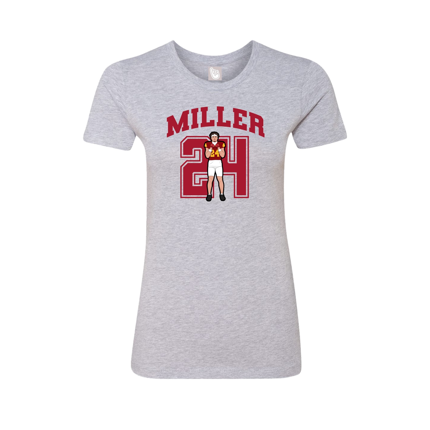Womens Tee — Number in Grey