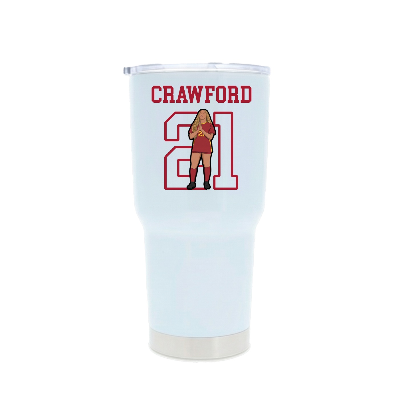 30oz Stainless Steel Tumbler — Shirsey in White