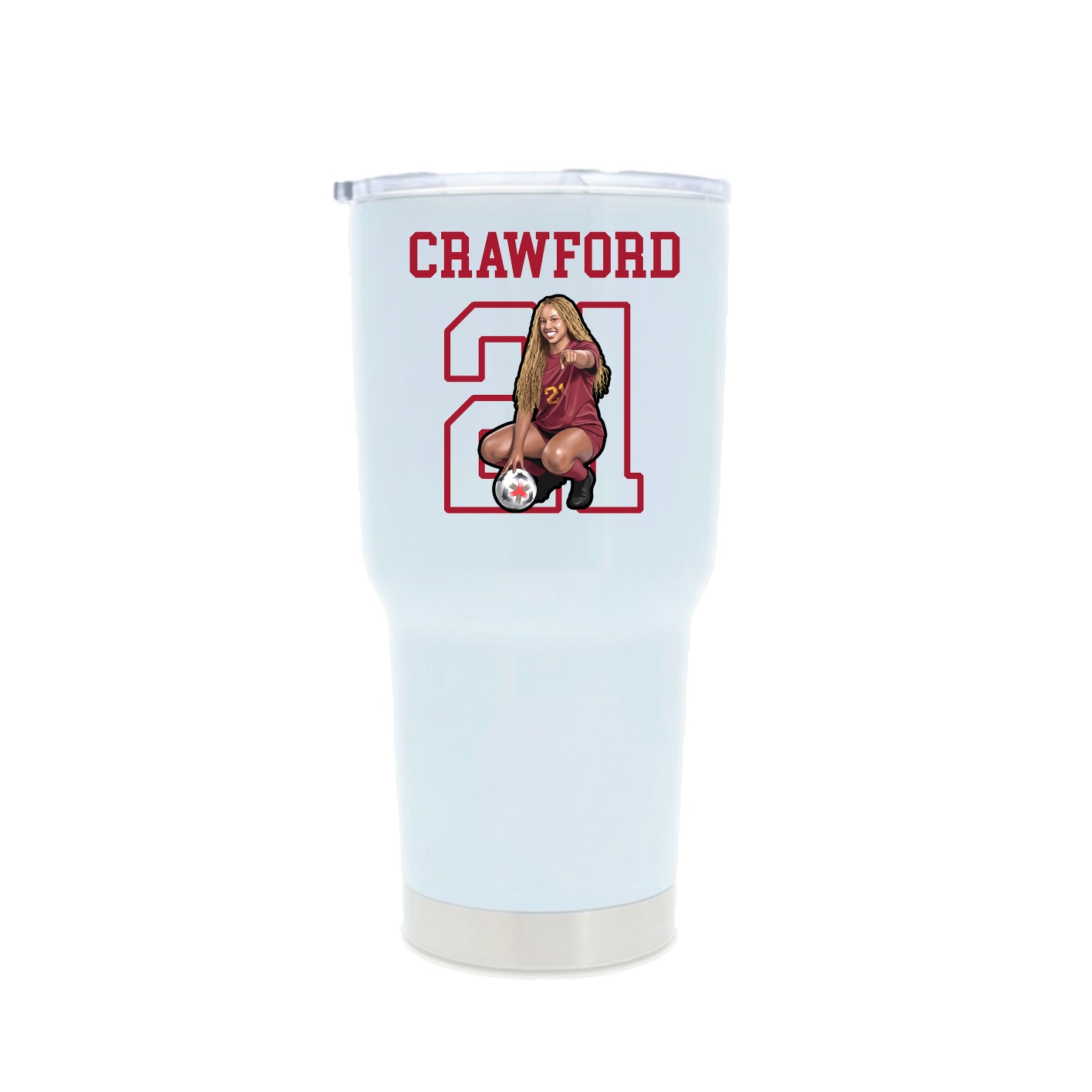 30oz Stainless Steel Tumbler — Shirsey in White