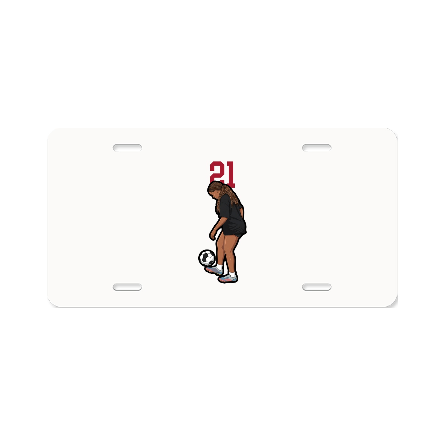 License Plate — Number Top in Classic