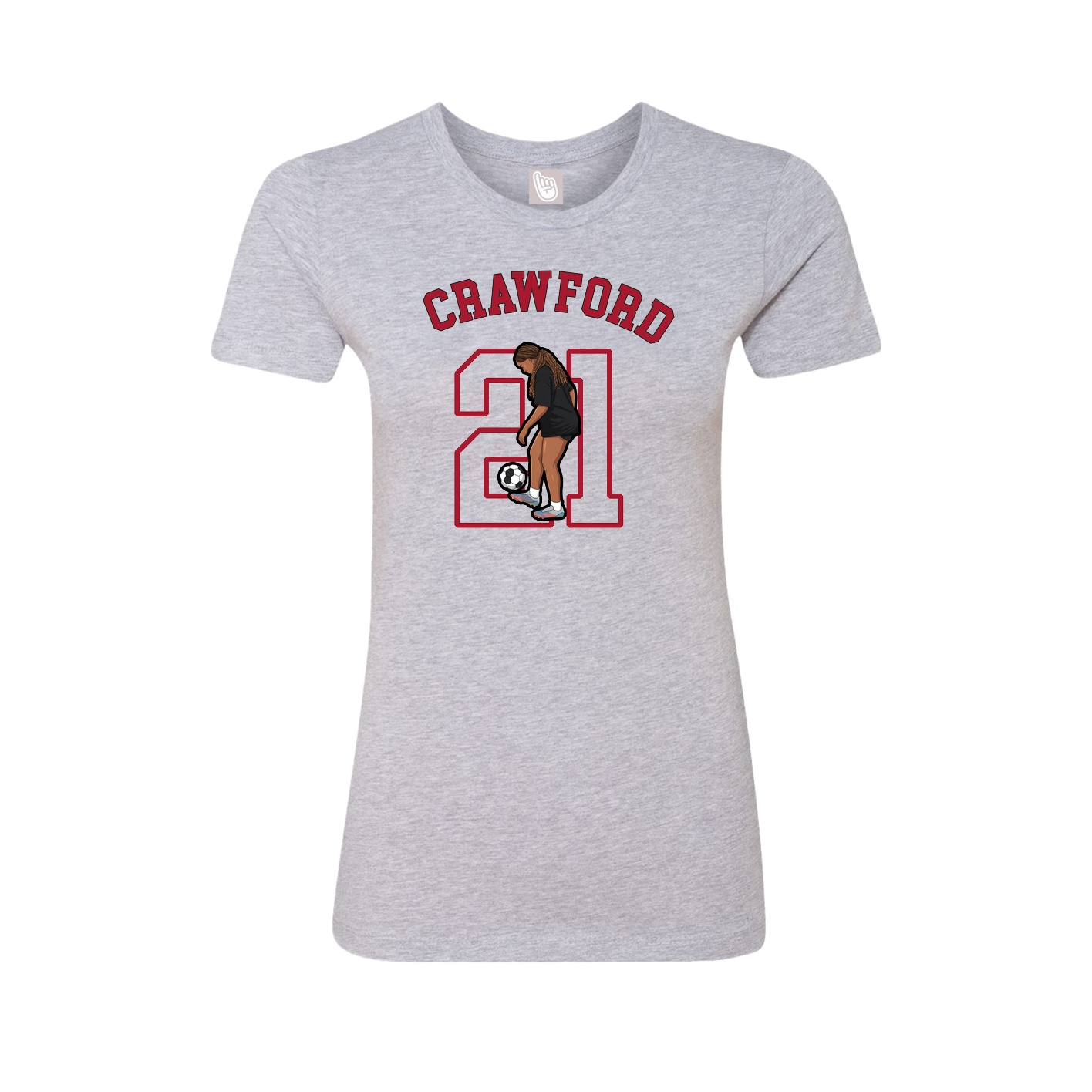 Fitted Women's Tee — Shirsey Arch in Grey