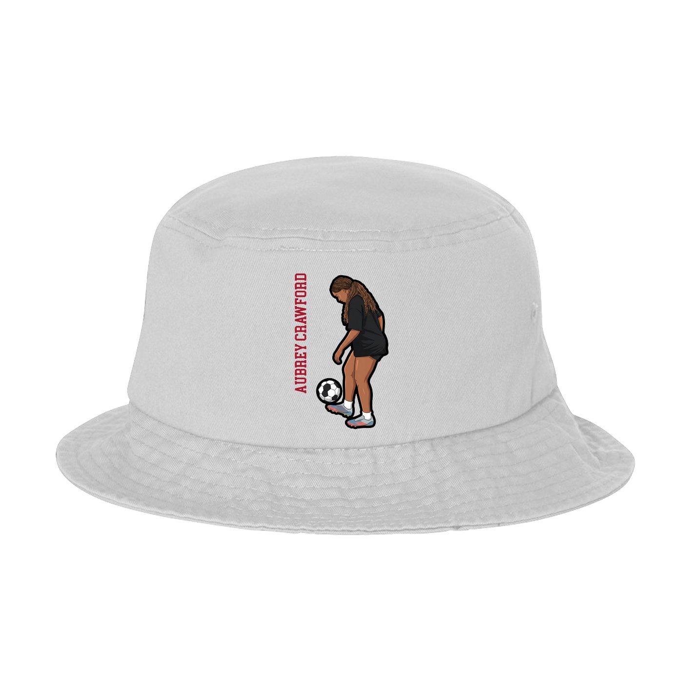 Bucket Cap — Name Vertical in White