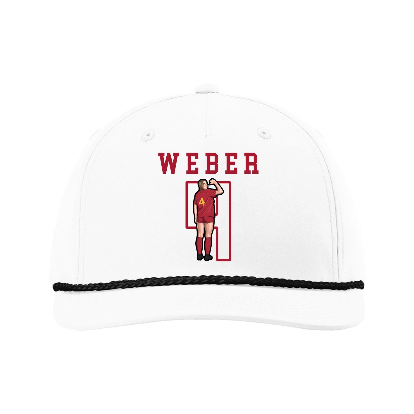 Five-Panel Classic Rope Cap — Shirsey in White