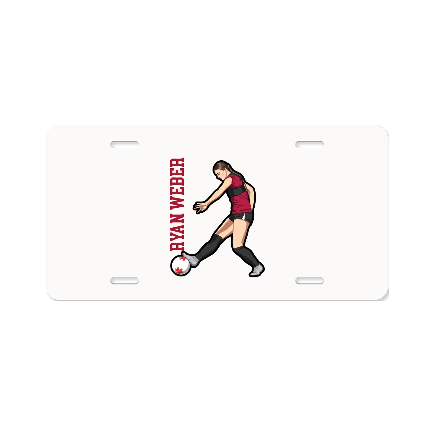 License Plate — Name Vertical in Classic