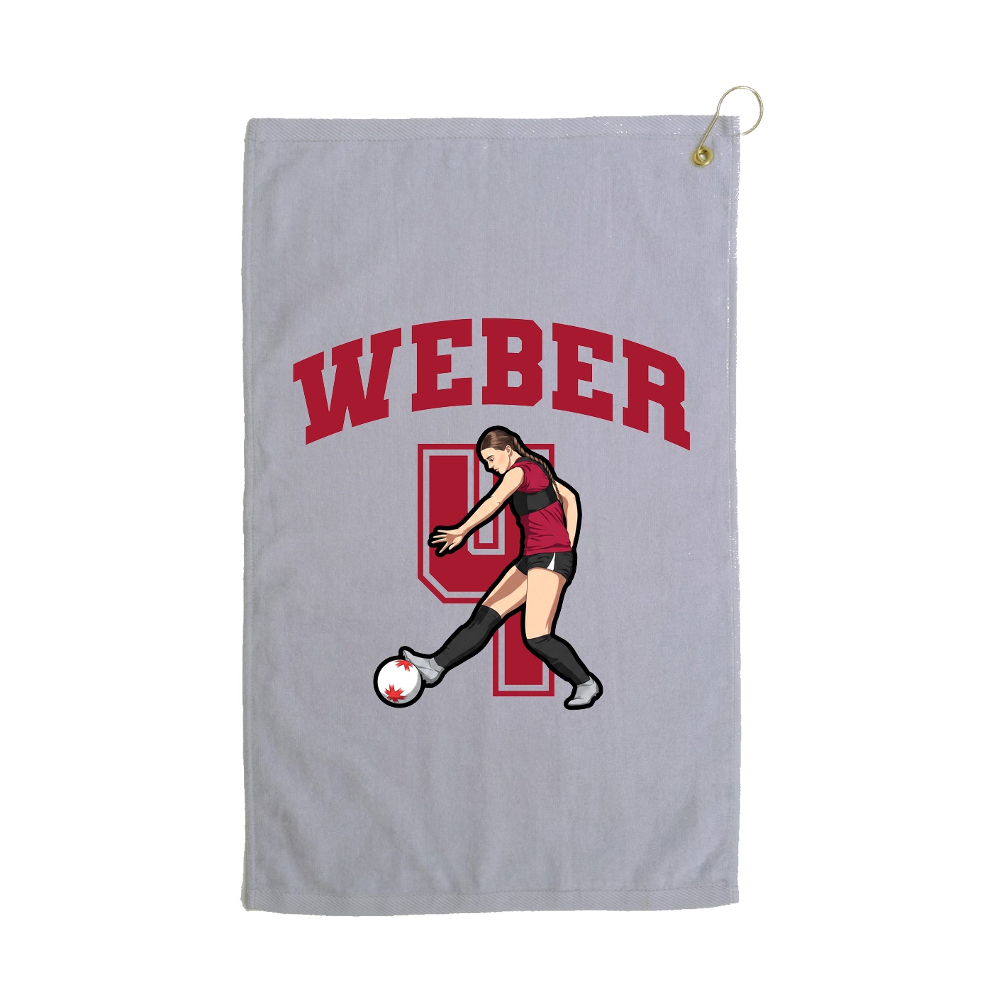 Golf Towel — Number in Grey