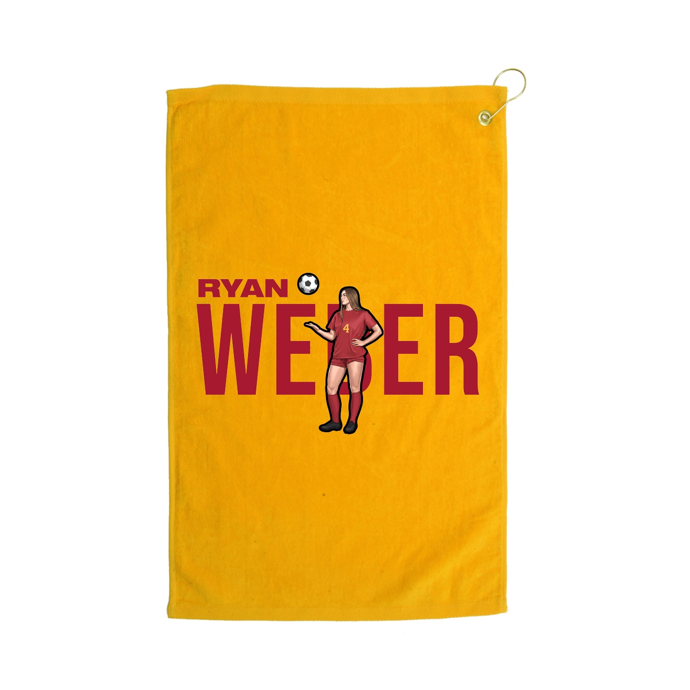 Golf Towel — Player Name in Gold