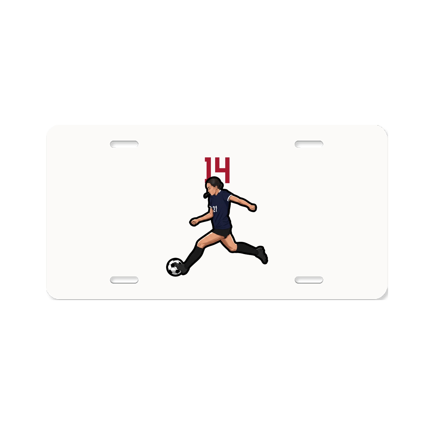 License Plate — Number Top in Classic