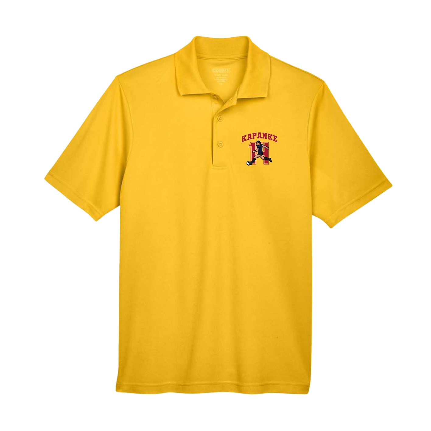 Performance Polo — Number in Gold