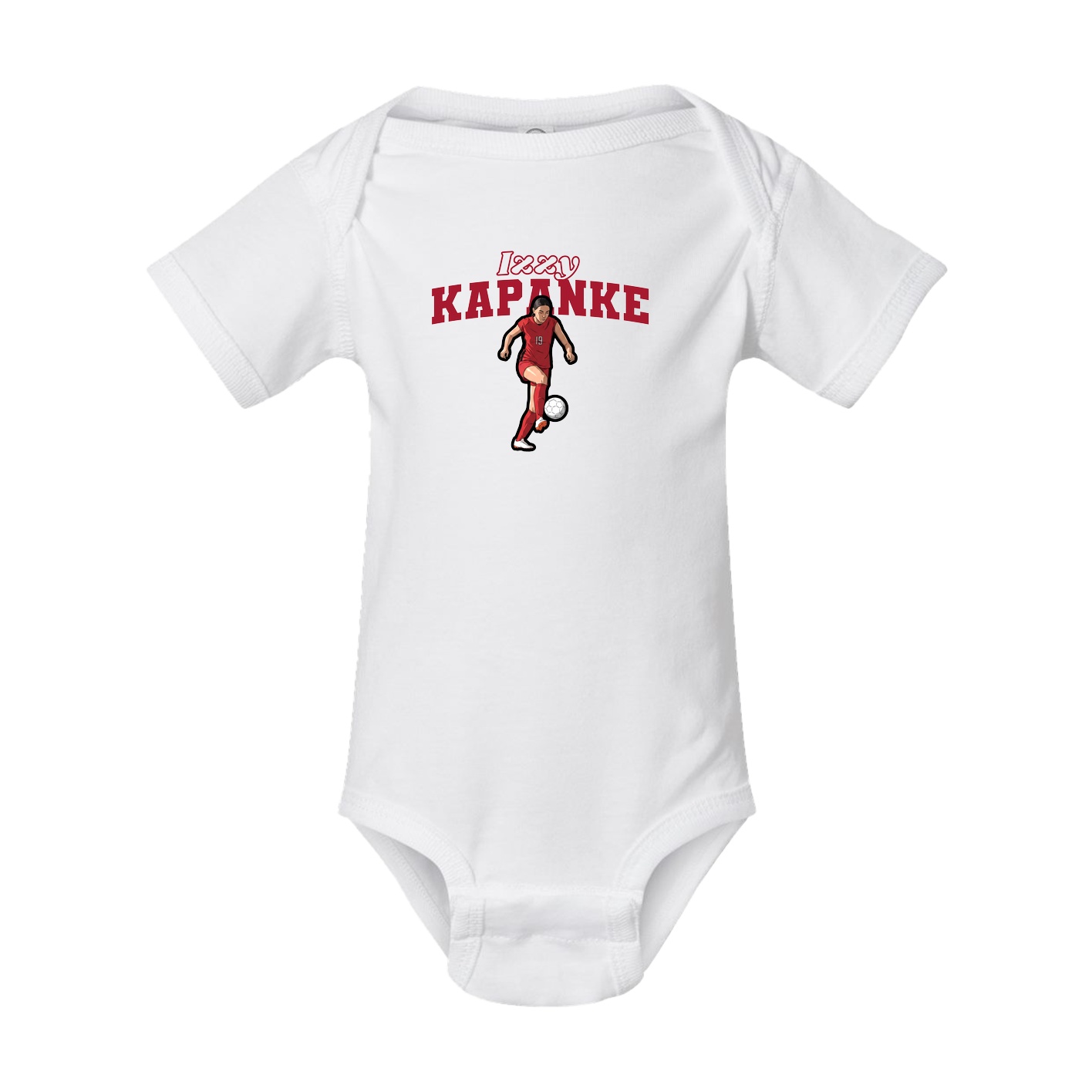 Baby Onesie — Name Arch in White