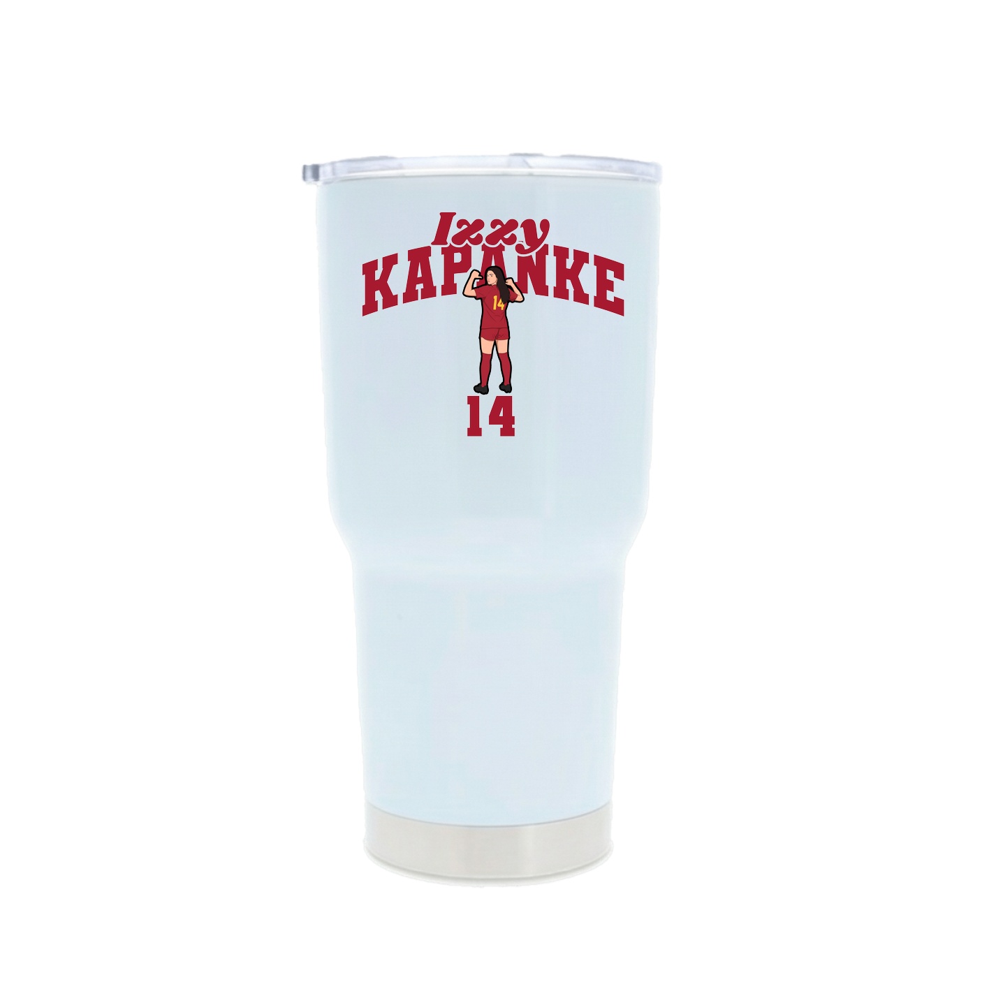 30oz Stainless Steel Tumbler — Signature Arch in White