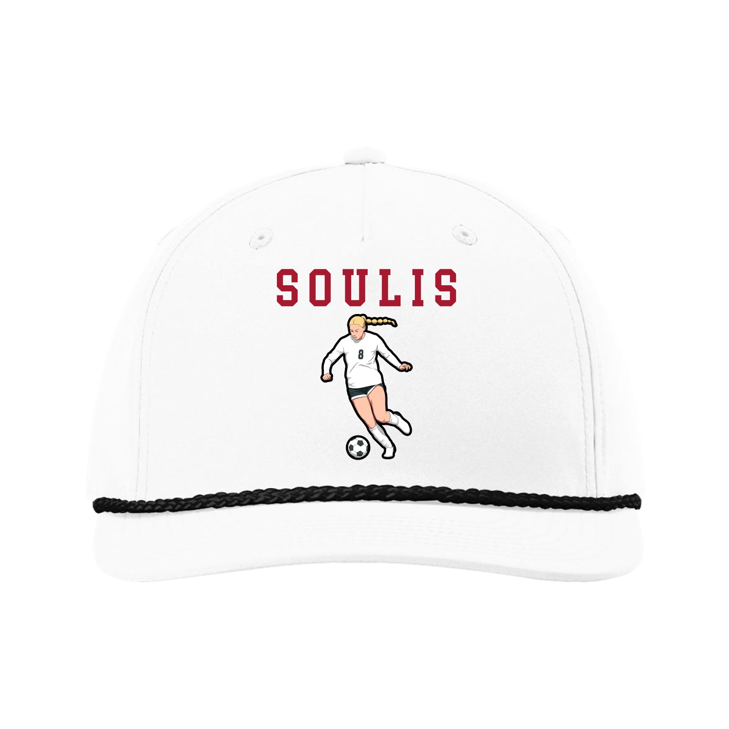 Five-Panel Classic Rope Cap — Shirsey in White