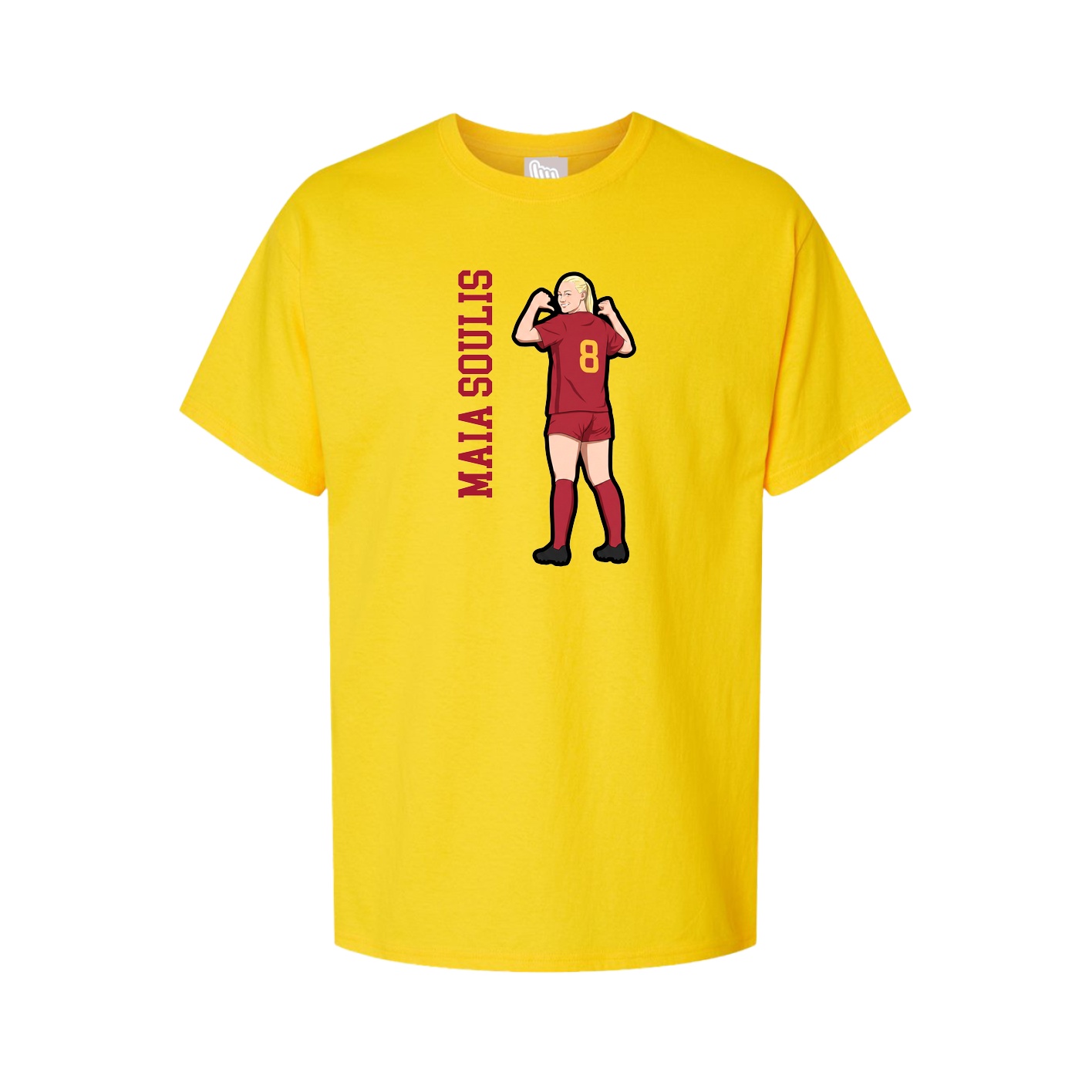Youth Tee — Name Vertical in Gold