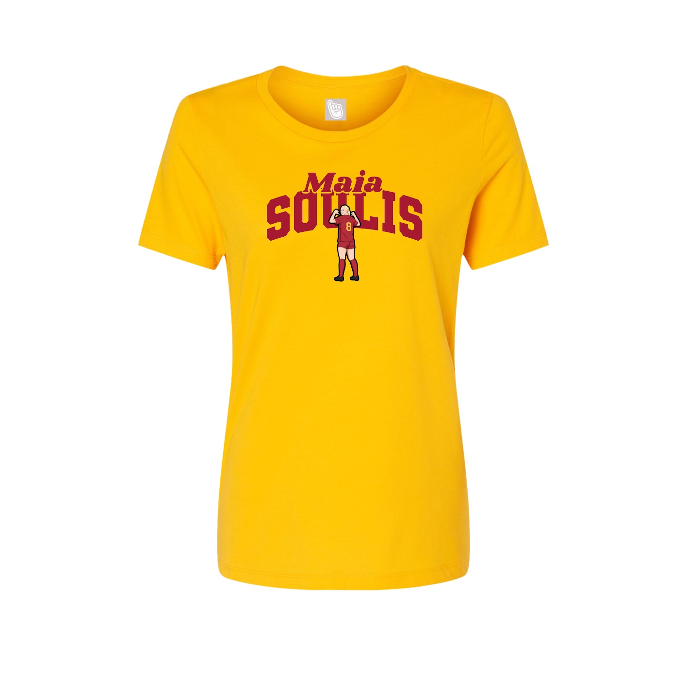 Fitted Women's Tee — Signature Arch in Gold
