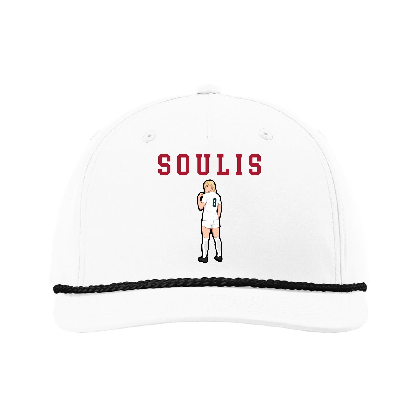Five-Panel Classic Rope Cap — Shirsey in White
