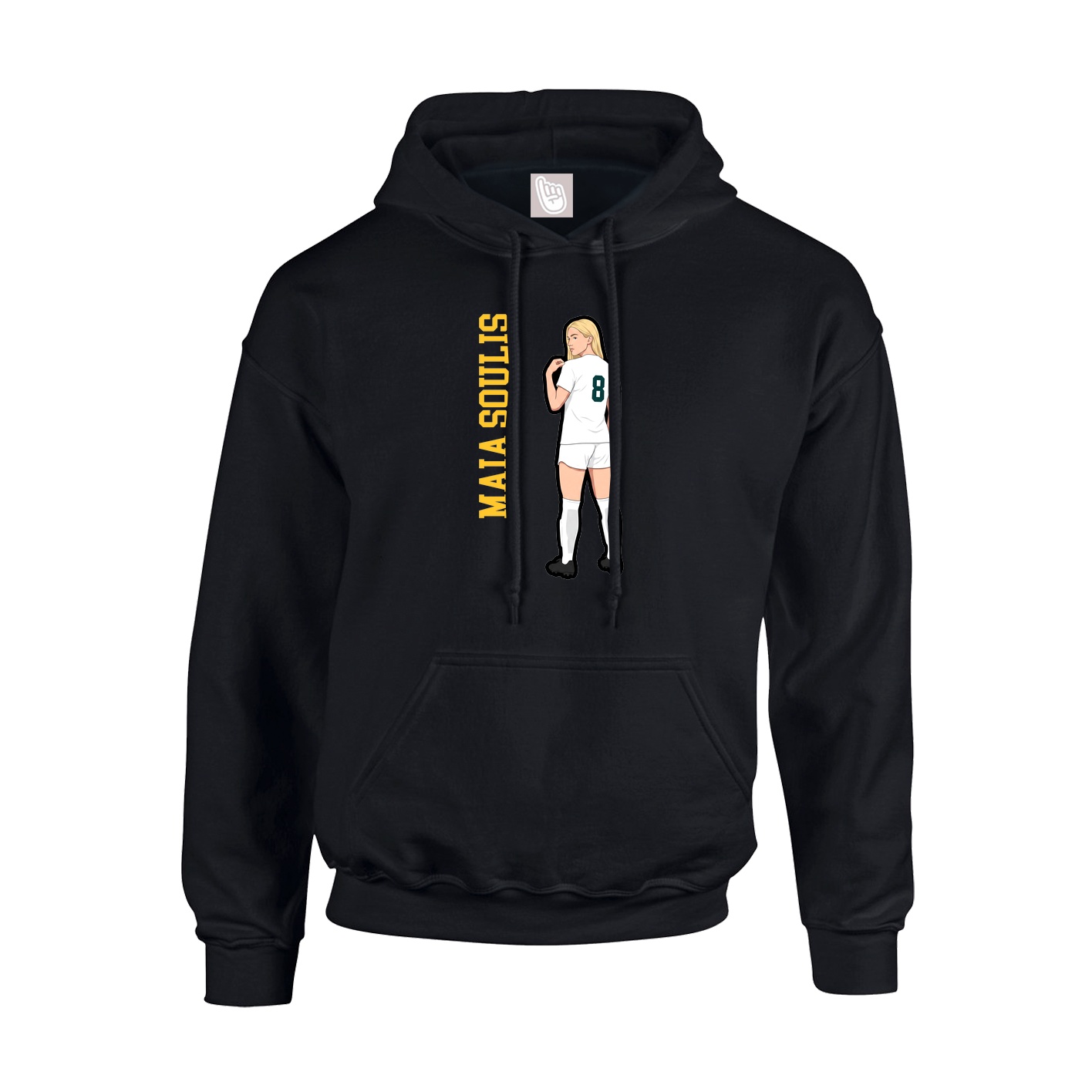 Hoodie — Name Vertical in Black