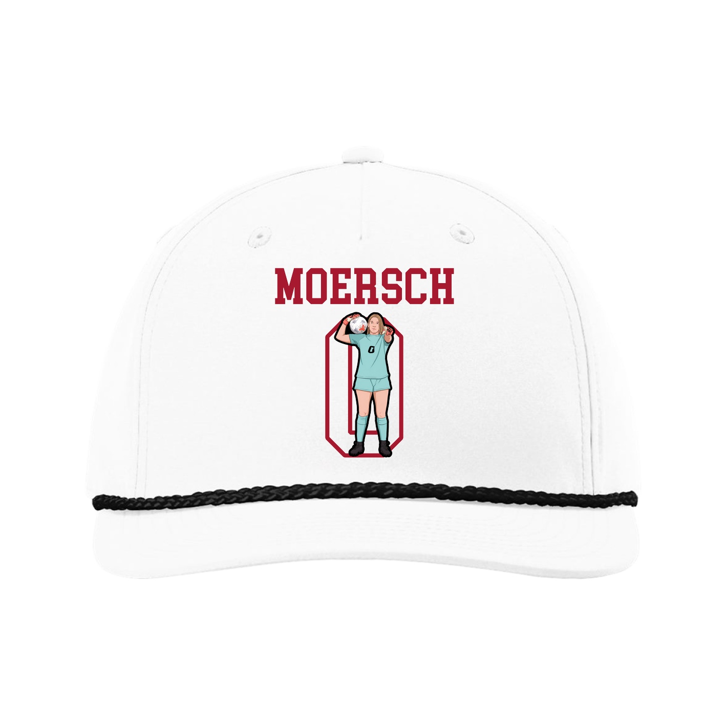 Five-Panel Classic Rope Cap — Shirsey in White