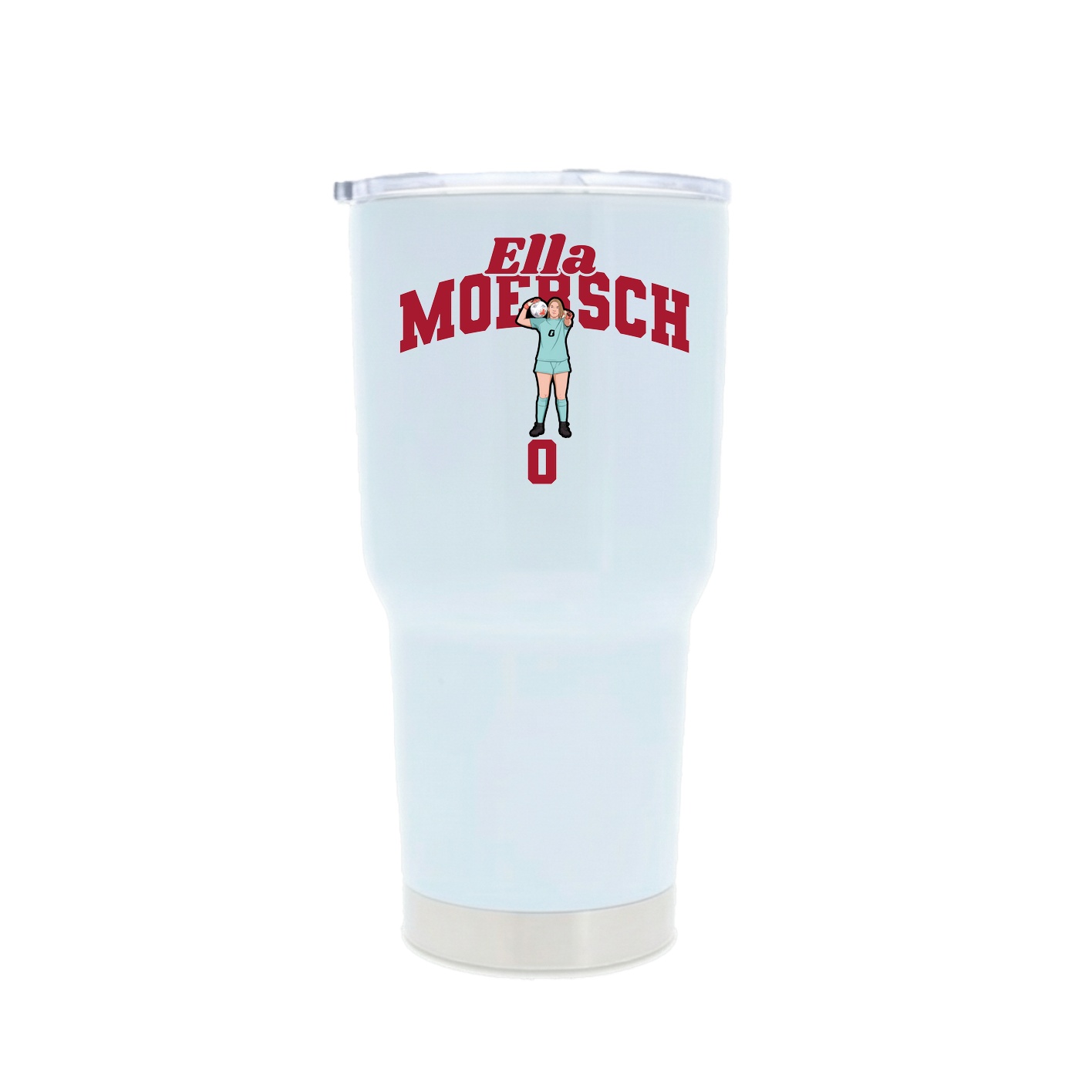 30oz Stainless Steel Tumbler — Signature Arch in White