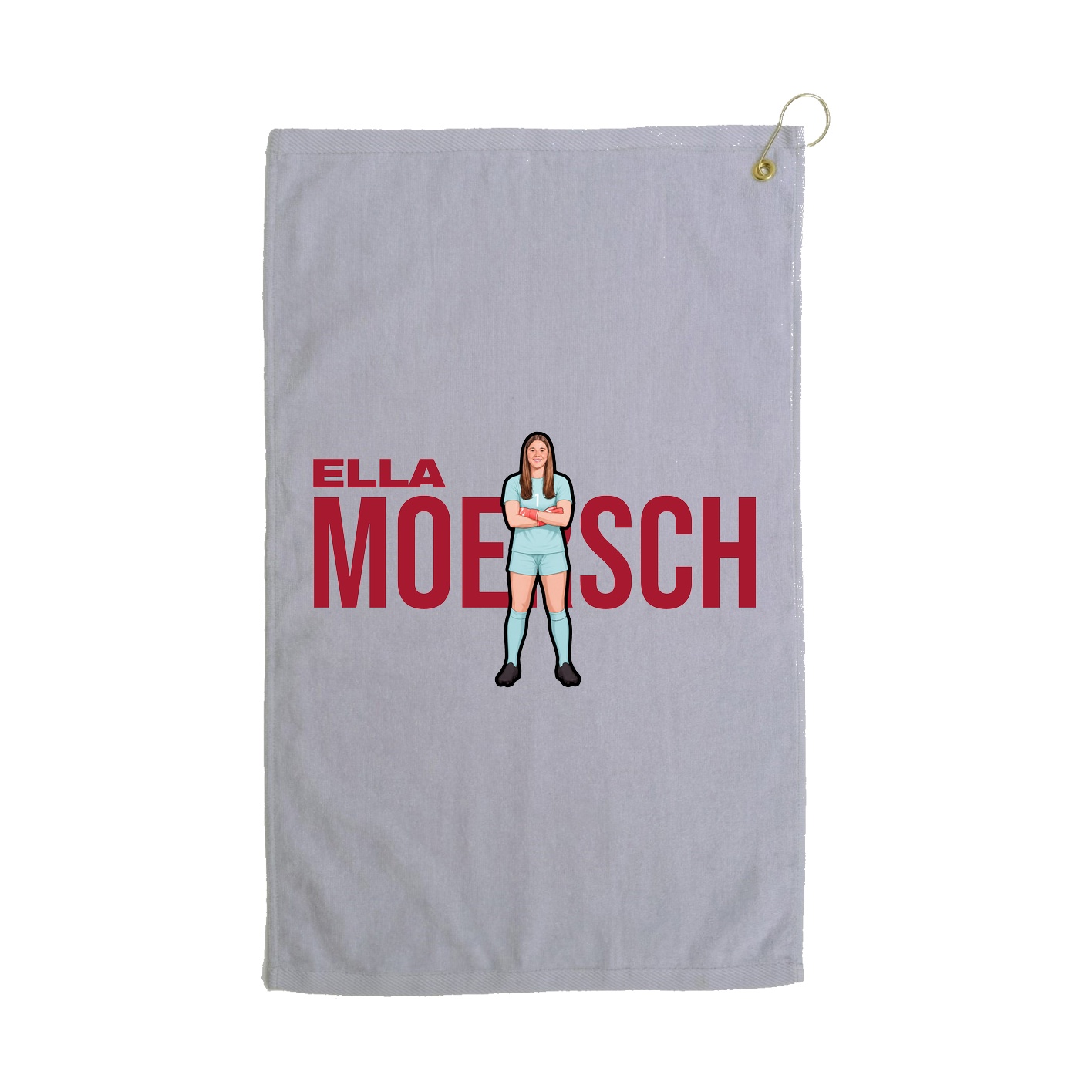 Golf Towel — Player Name in Grey