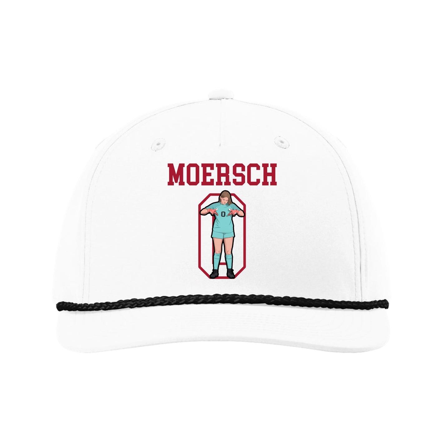 Five-Panel Classic Rope Cap — Shirsey in White