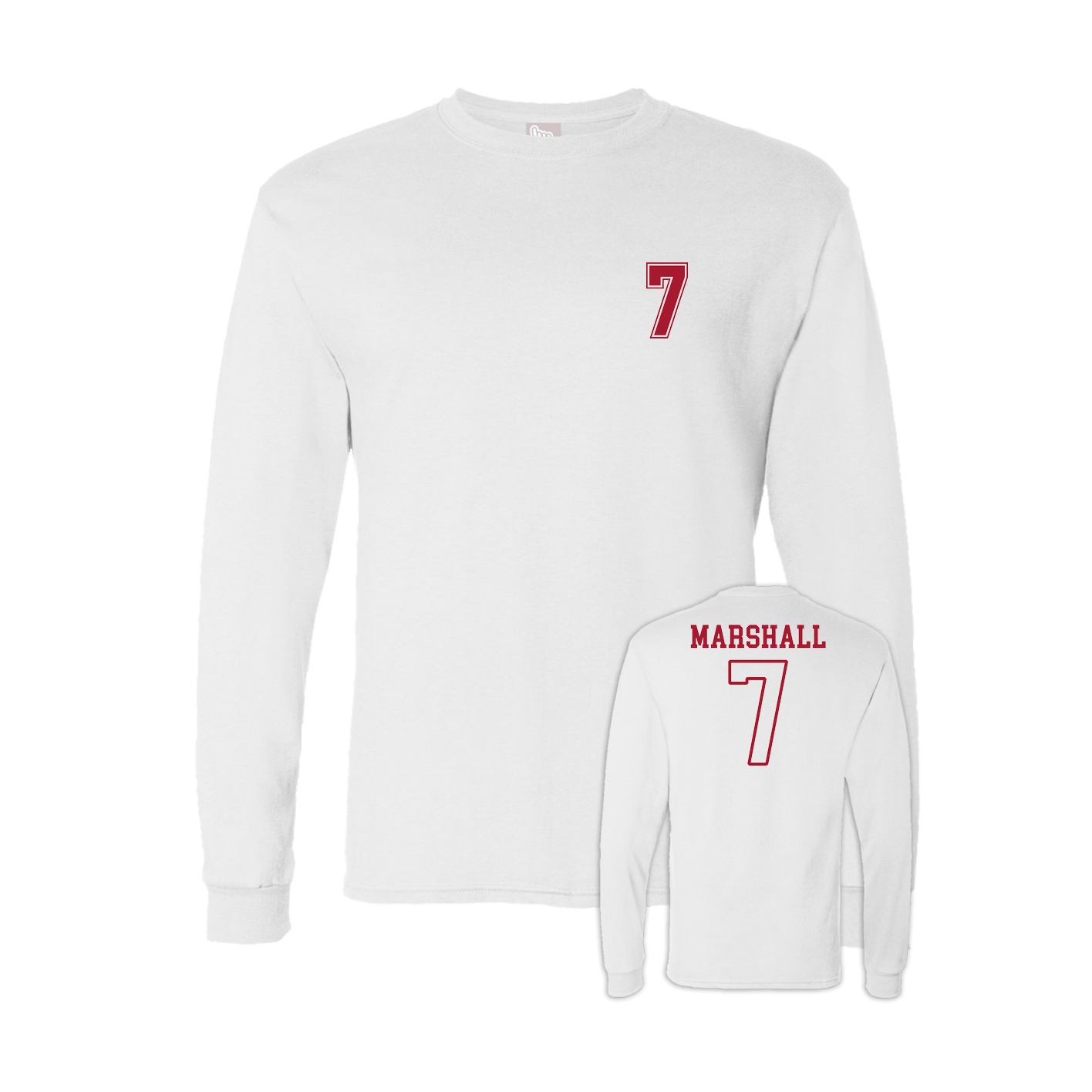 Long Sleeve Tee — Chest Back in White