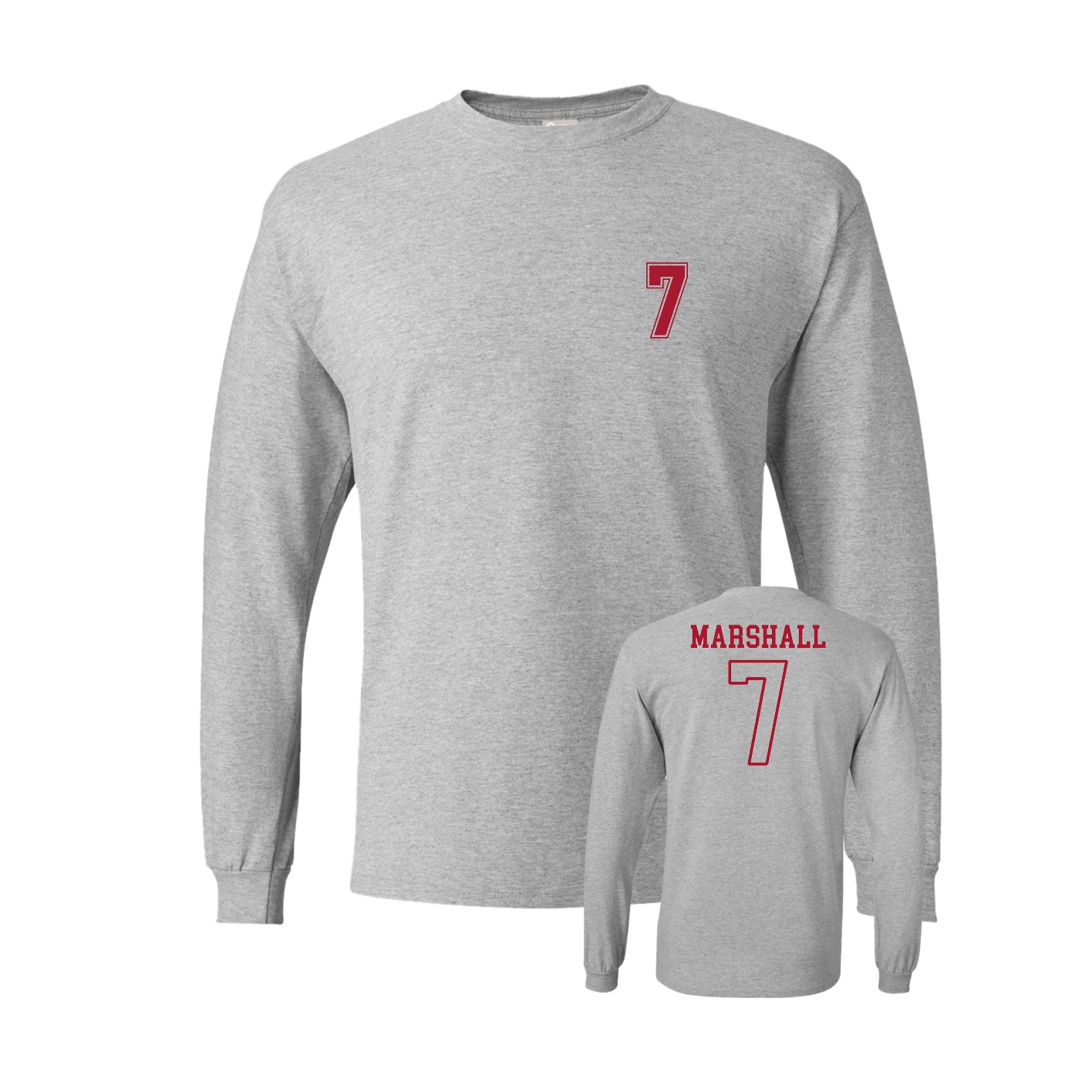 Long Sleeve Tee — Chest Back in Grey