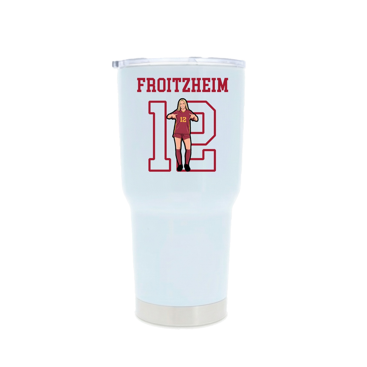 30oz Stainless Steel Tumbler — Shirsey in White