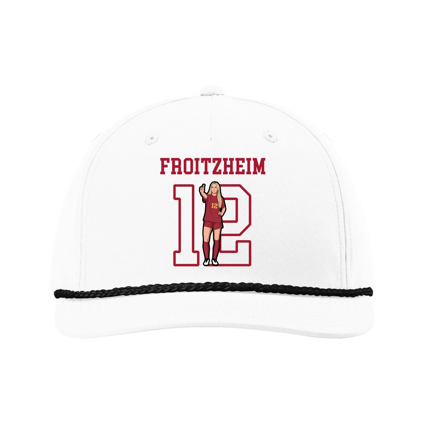 Five-Panel Classic Rope Cap — Shirsey in White