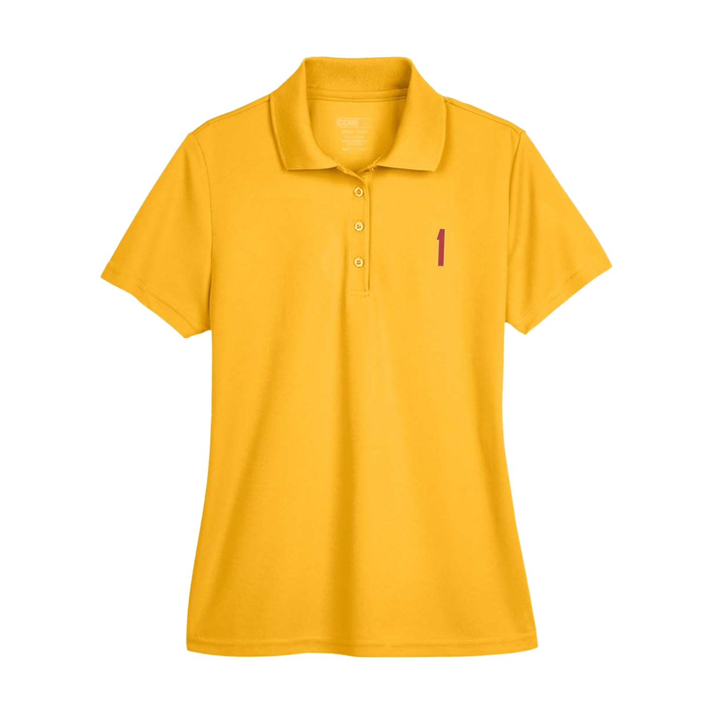 Womens Performance Polo — Front Shirsy in Gold